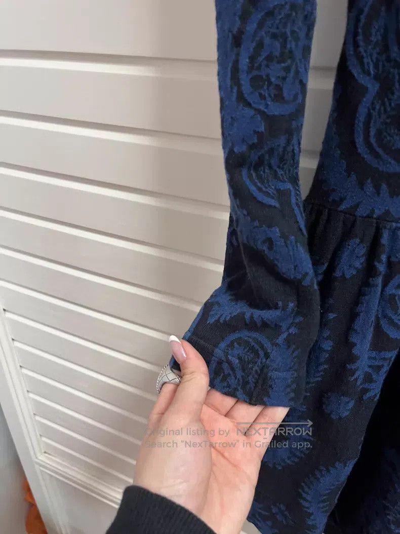 Vivienne Westwood Vivienne Westwood Blue and Black Jacquard Dress Size M / US 6-8 / IT 42-44 - 2 Thumbnail