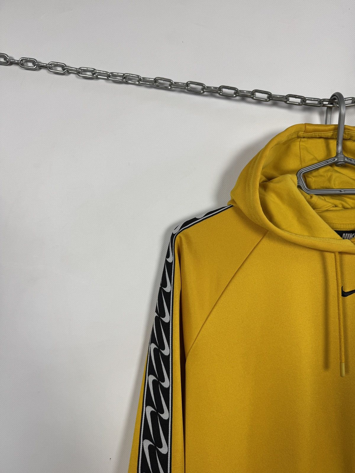 Nike Nike Tape Poly Over The Head Hoodie Swoosh Logo Yellow Small Size S / US 4 / IT 40 - 3 Thumbnail