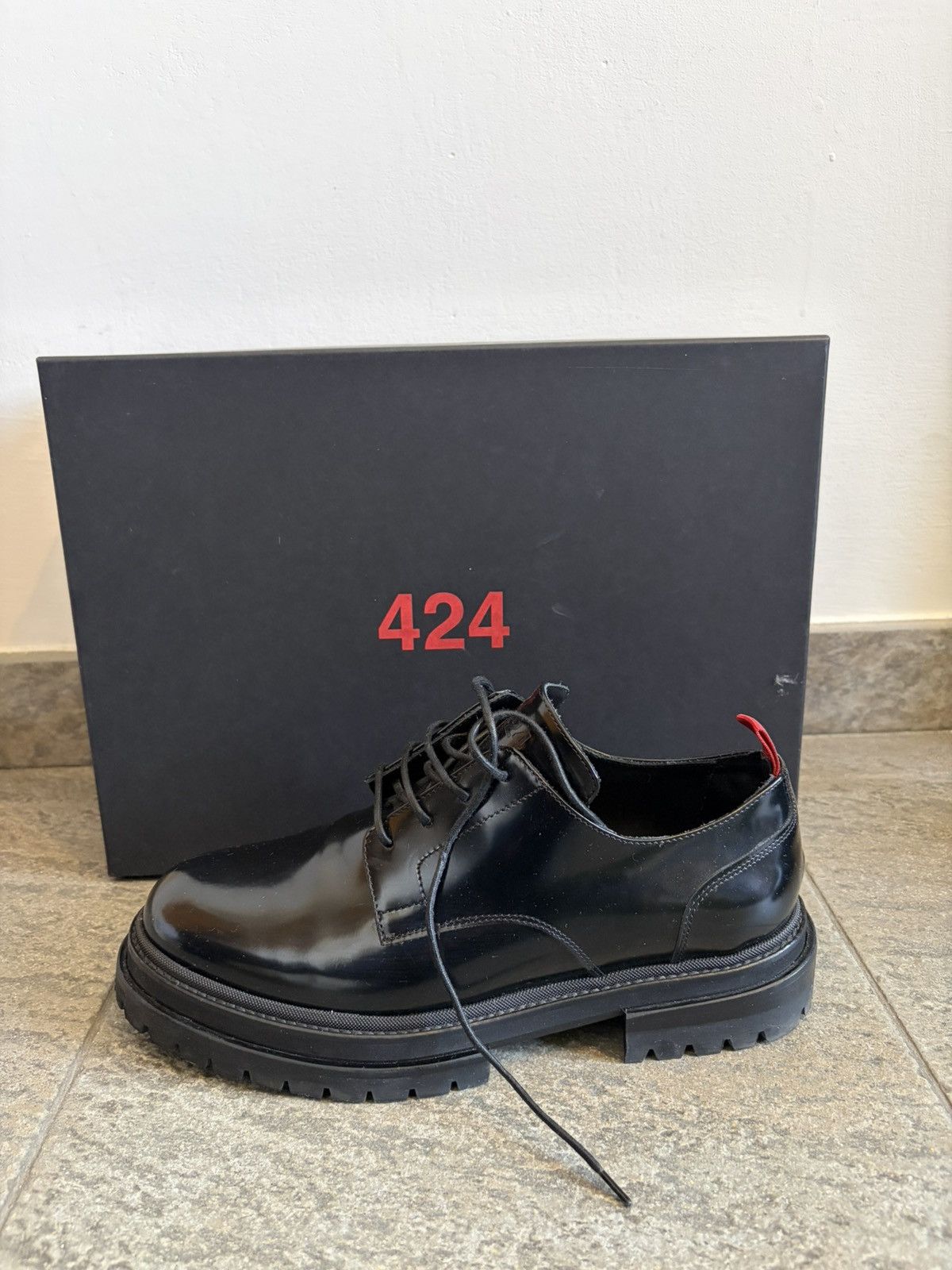 424 424 Low Top Derby Black Size 40 Size US 7 / EU 40 - 8 Thumbnail