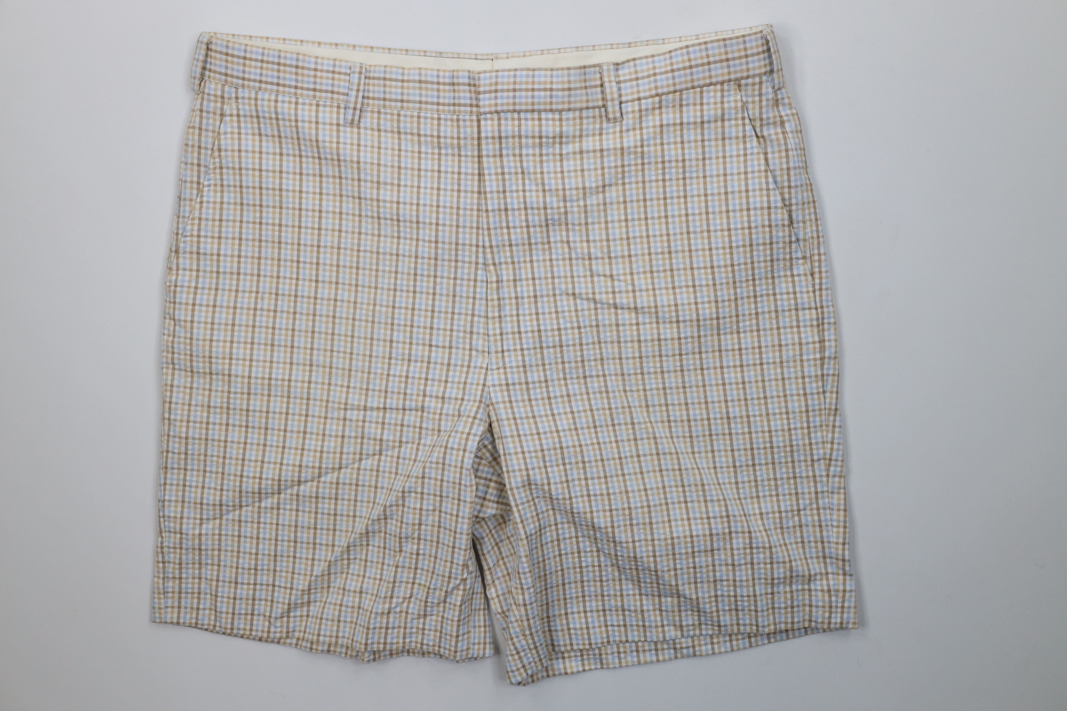 Vintage Vintage 90s Streetwear Sucker Above Knee Chino Shorts Plaid Size US 36 / EU 52 - 1 Thumbnail