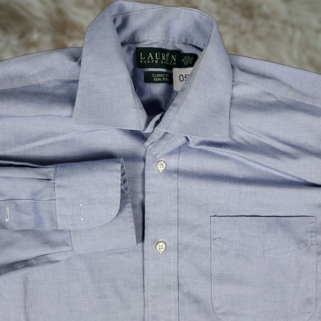 Ralph Lauren Ralph Lauren Blue Dress Shirt Men's Size 16 Long Sleeve Button-Up Regular Fit Size 42R - 1 Thumbnail