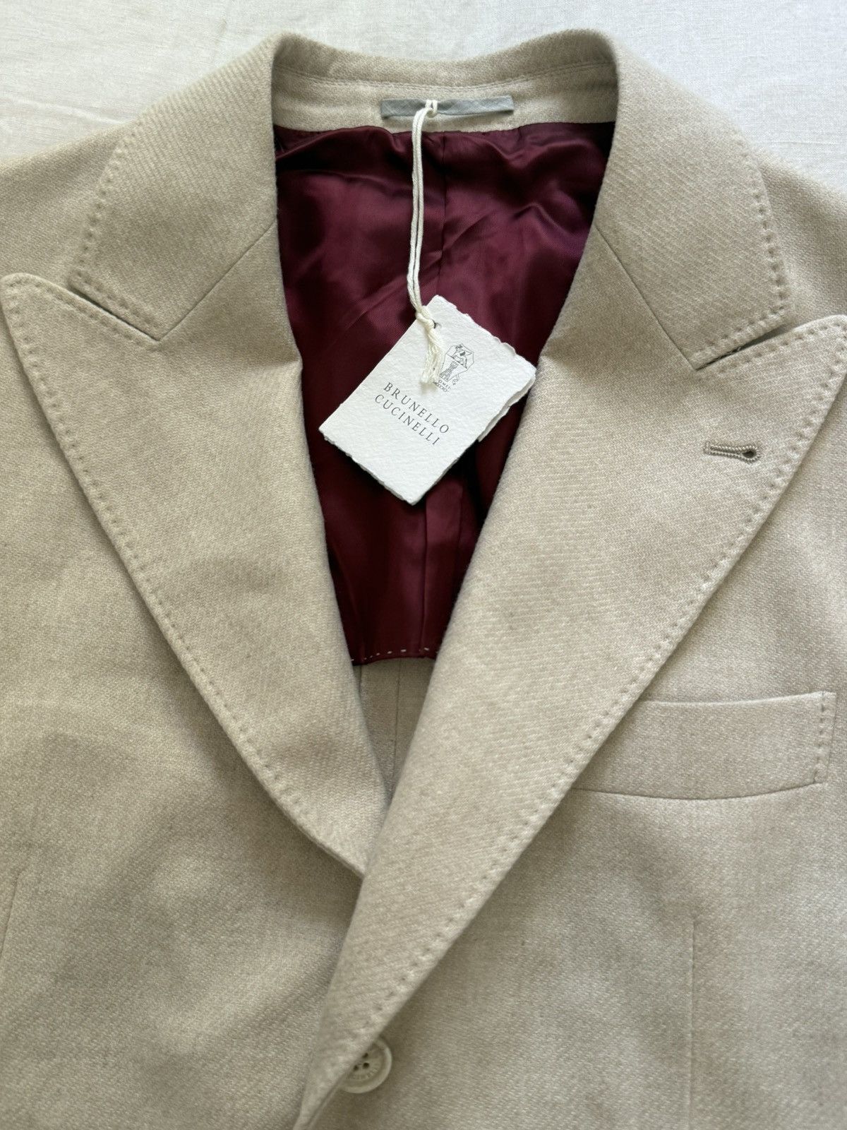 Brunello Cucinelli Brunello cucinelli creme blazer Size 48S - 3 Thumbnail