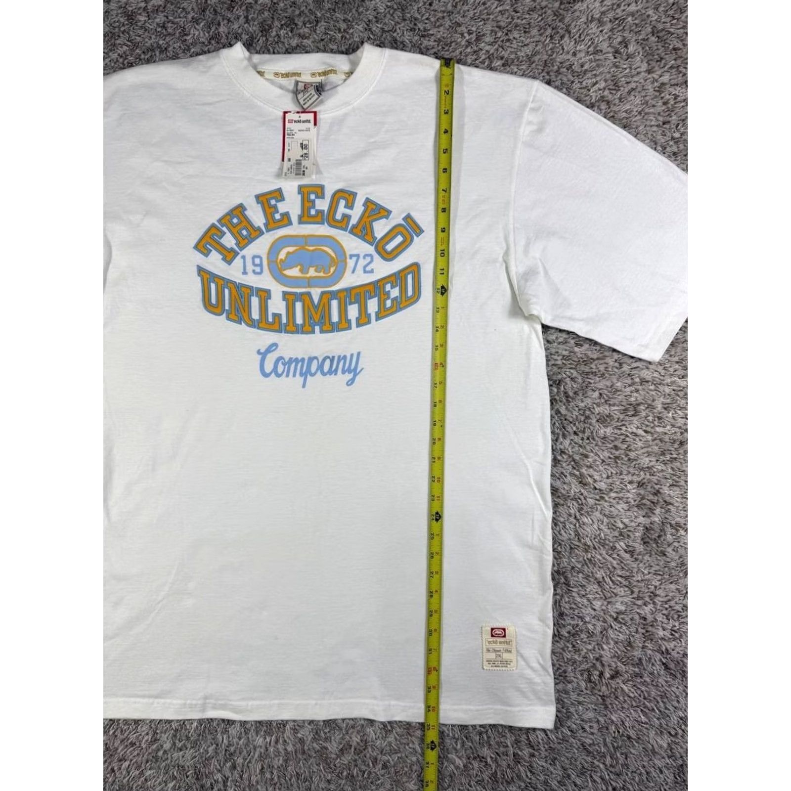 Ecko Unltd. VINTAGE Ecko Unltd. T-Shirt White 2XL Crew Neck Short Sleeve Hip Hop Skate Logo Mens Size US XXL / EU 58 / 5 - 5 Thumbnail