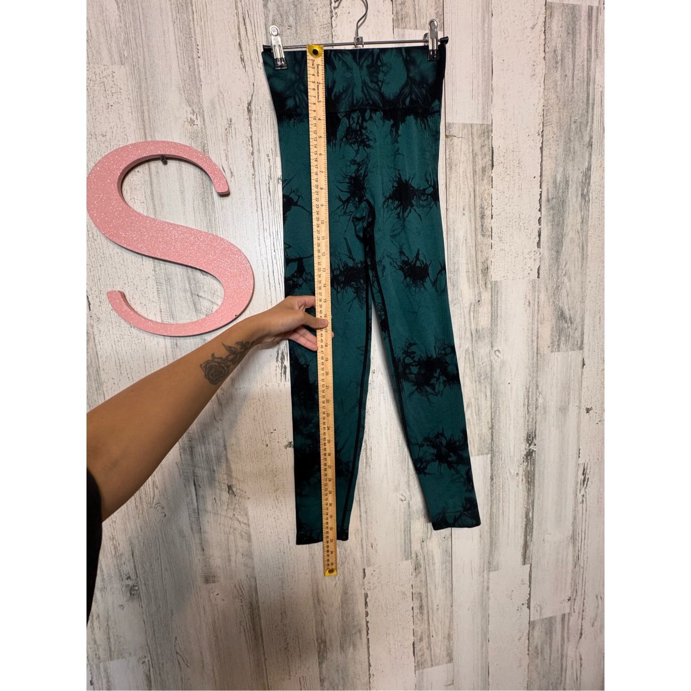 Other Green Black Tie-Dye Seamless High-Waist Leggings Women’s Siz Size 26" / US 2 / IT 38 - 10 Thumbnail