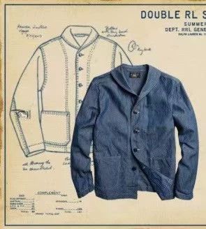 RRL Ralph Lauren RRL Ralph Lauren Indigo 1940s Navy workwear jacket 194 Size US L / EU 52-54 / 3 - 1 Thumbnail