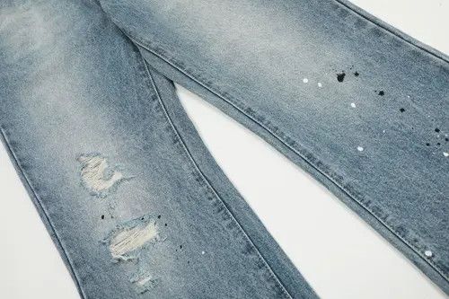 VIBE High street washed loose wide-leg ink-splashed flared jeans Size US 32 / EU 48 - 6 Thumbnail