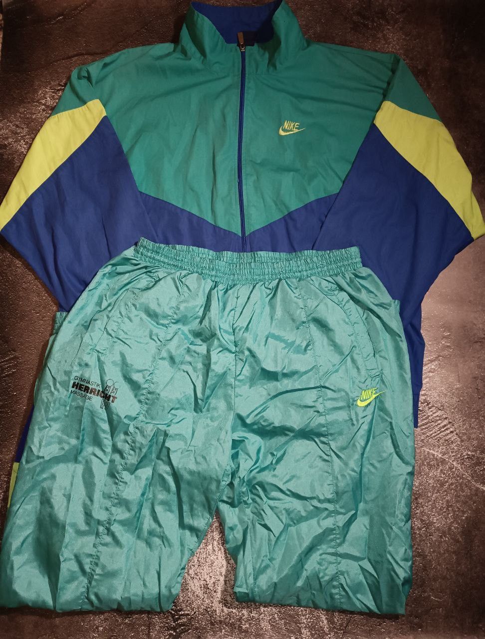 Nike × Vintage Vintage Nike Swoosh Nylon Tracksuit Y2K XL Size US XL / EU 56 / 4 - 1 Thumbnail