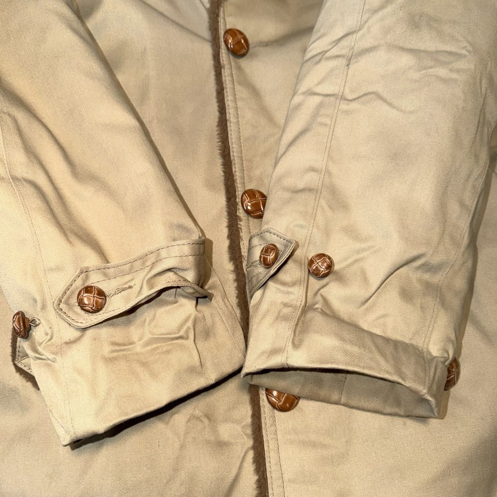 Vintage VINTAGE Mighty Mac Coat Parka Men’s Winter Storm Hooded Sherpa Lined Made in USA Size 46L Beige Size US S / EU 44-46 / 1 - 4 Thumbnail