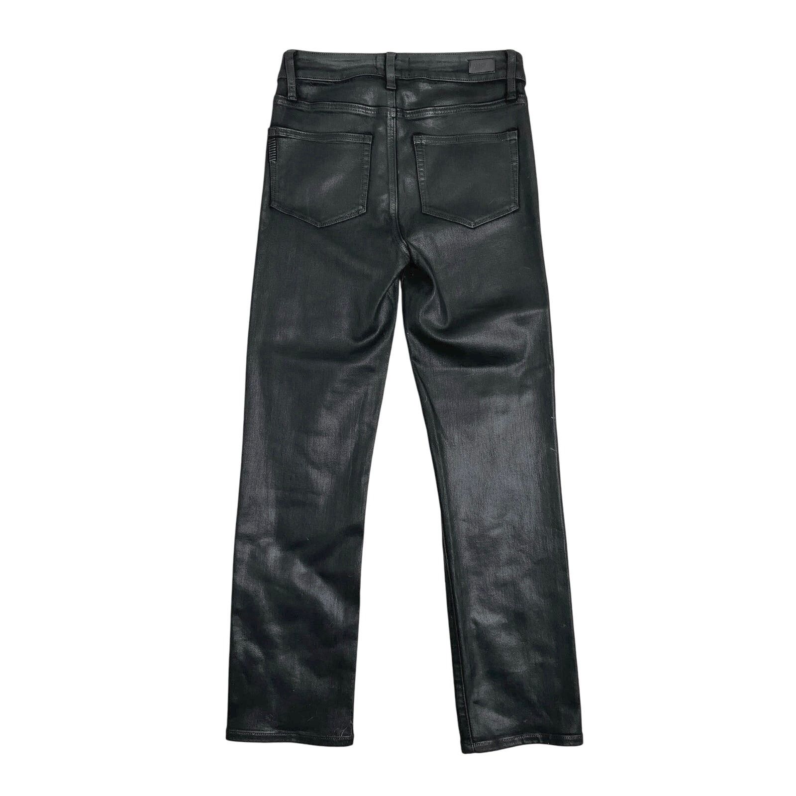 PAIGE Women's Cindy Luxe Coating Black Slim Straight Jeans