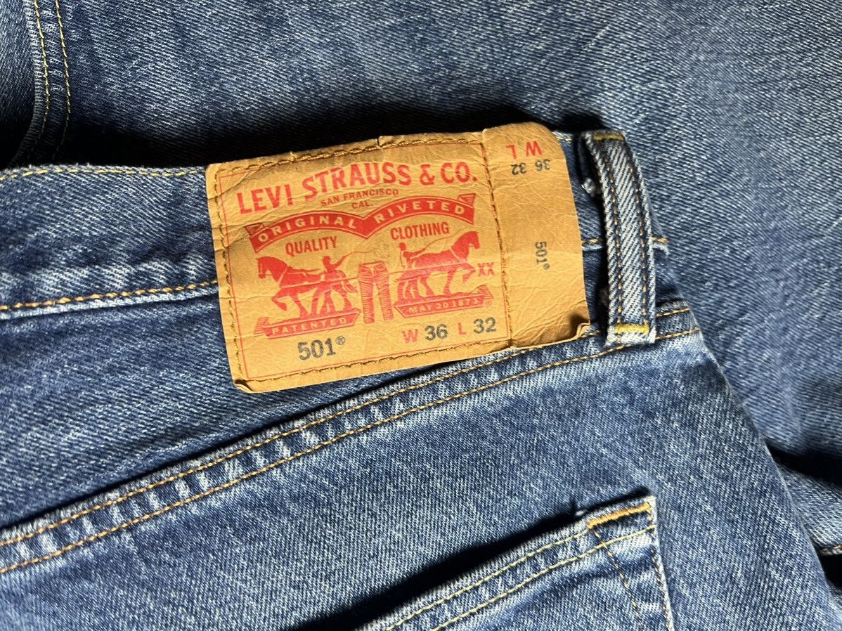 Levi's Levis Strauss 501 denim jeans size 36/32 Size US 36 / EU 52 - 4 Thumbnail