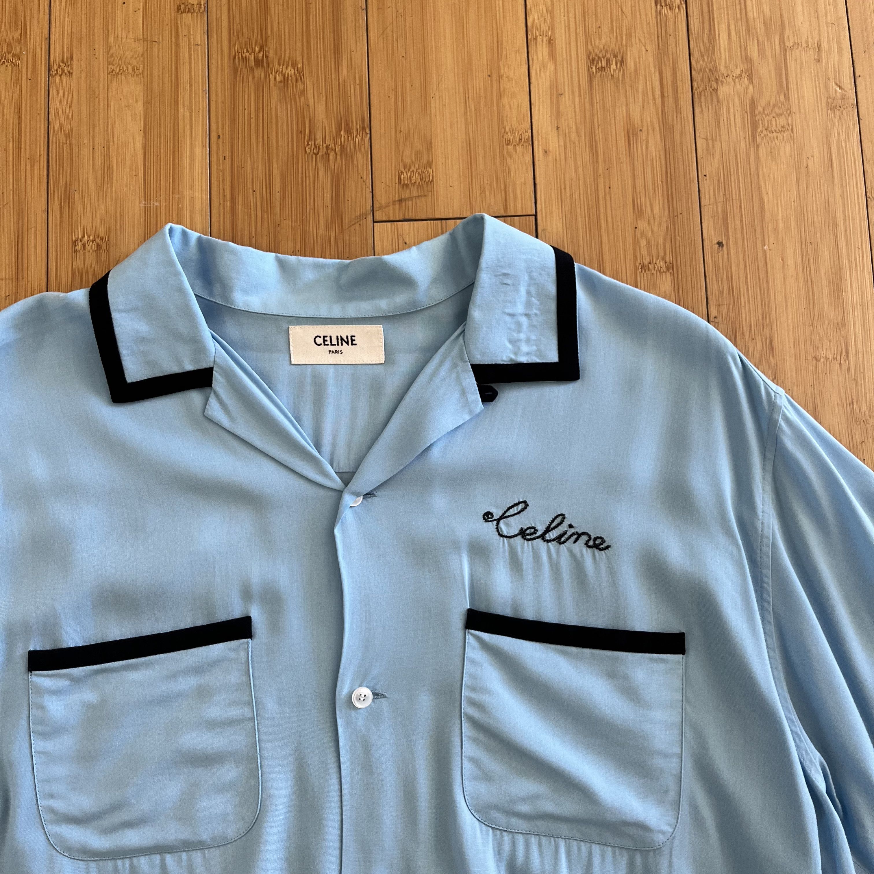 Celine Celine Logo Bowling Shirt SS21 Size US L / EU 52-54 / 3 - 3 Thumbnail