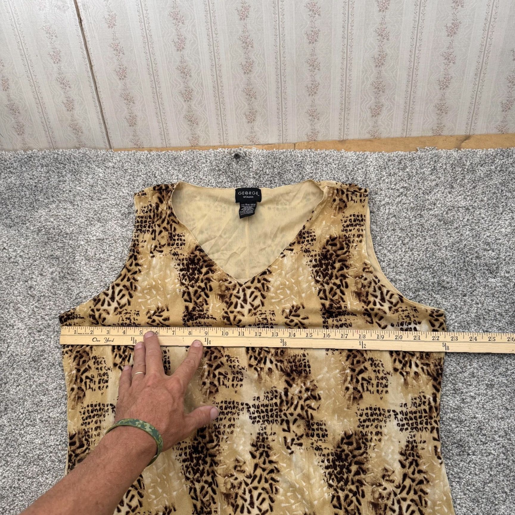 George Boho Chic Dress 18W/20W Leopard Print Abstract Asymmetrical Artsy Y2K Evening Size XXL / US 16-18 / IT 52-54 - 2 Thumbnail