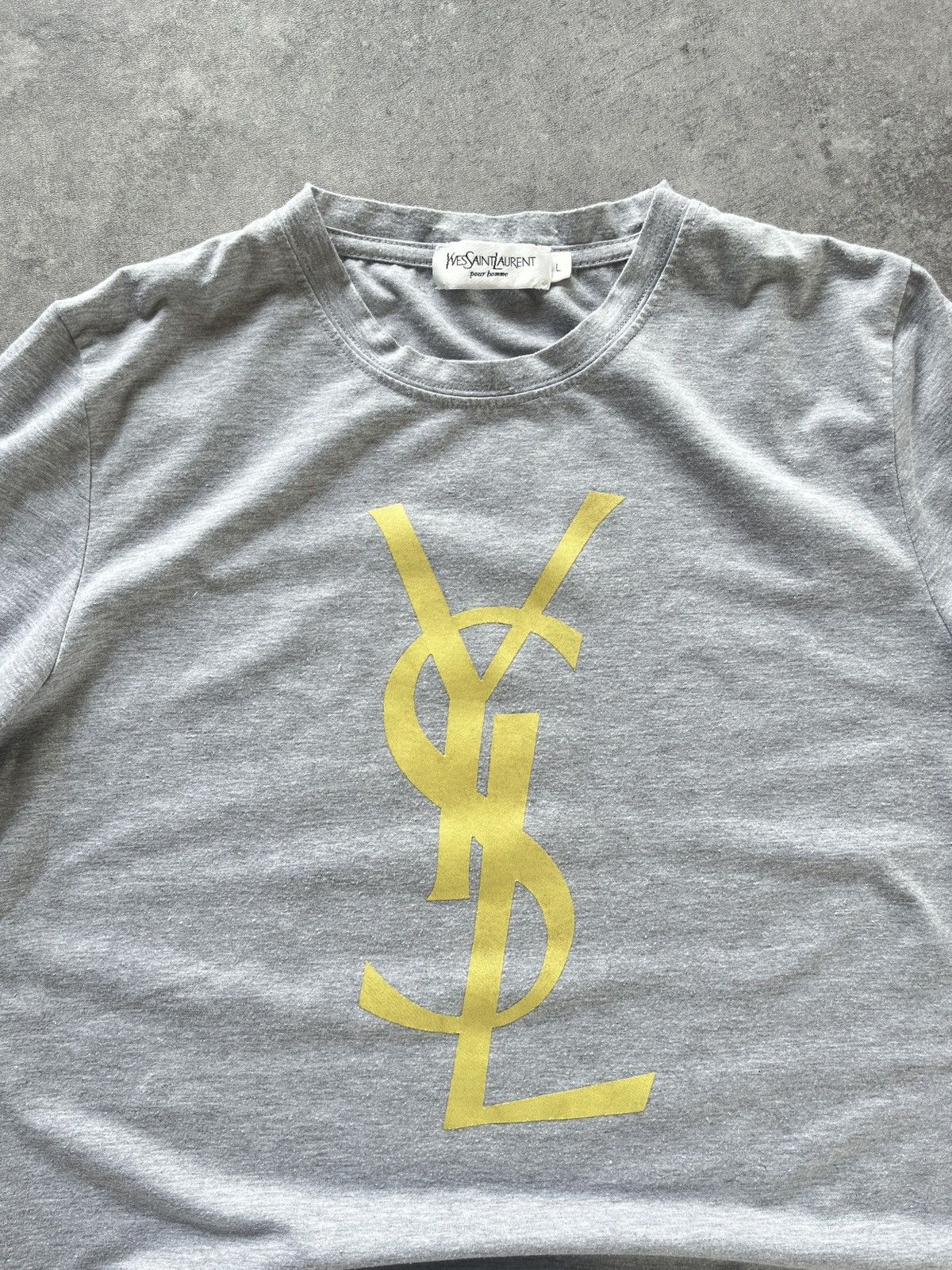 Yves Saint Laurent Vintage YVES SAINT LAURENT Tee YSL Big Logo France Paris Size US S / EU 44-46 / 1 - 5 Thumbnail