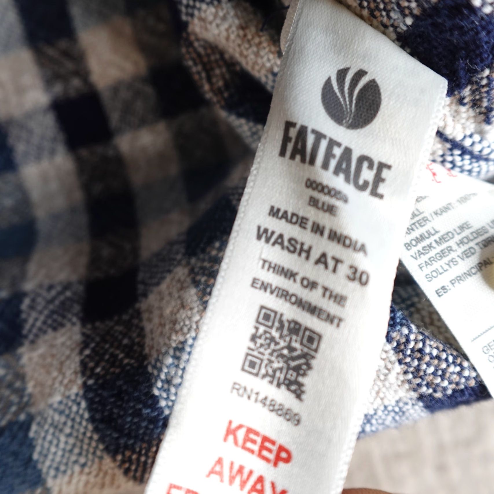 FatFace Fat Face Mens Shirt Small Tall Blue Plaid Flannel Buxley Check NEW Size US S / EU 44-46 / 1 - 5 Thumbnail