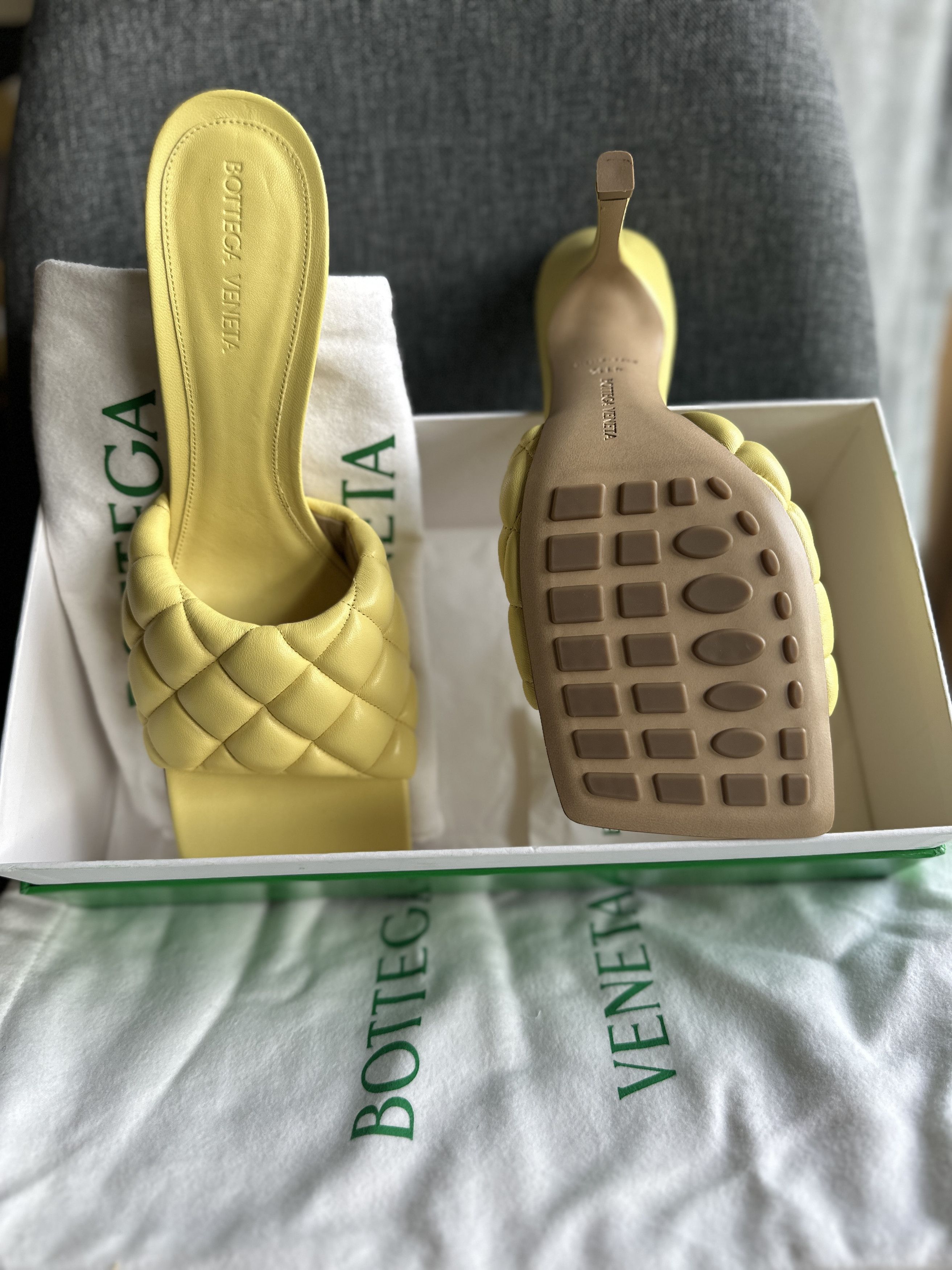 Bottega Veneta Bottega Veneta Quilted Mules in Light yellow Size US 11.5 / IT 41.5 - 5 Thumbnail