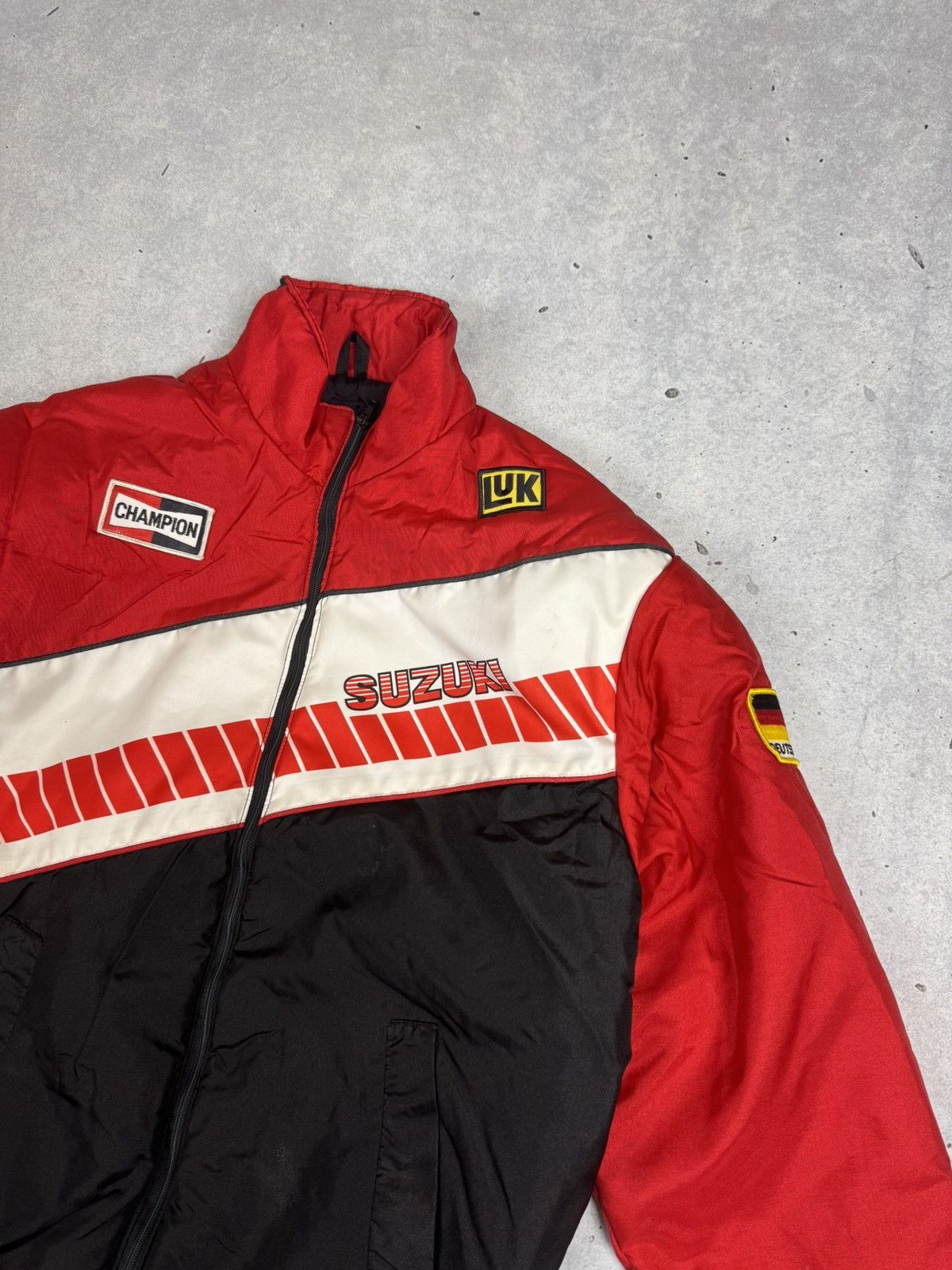 NASCAR Vintage Suzuki Racing Nascar Puffer Jacket Y2K Size US L / EU 52-54 / 3 - 3 Thumbnail