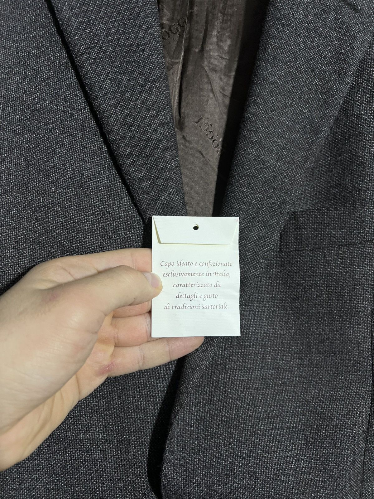 Boggi Boggi Milano Brown Gray Blazer Two Button Classic Jacket Size US XL / EU 56 / 4 - 6 Thumbnail