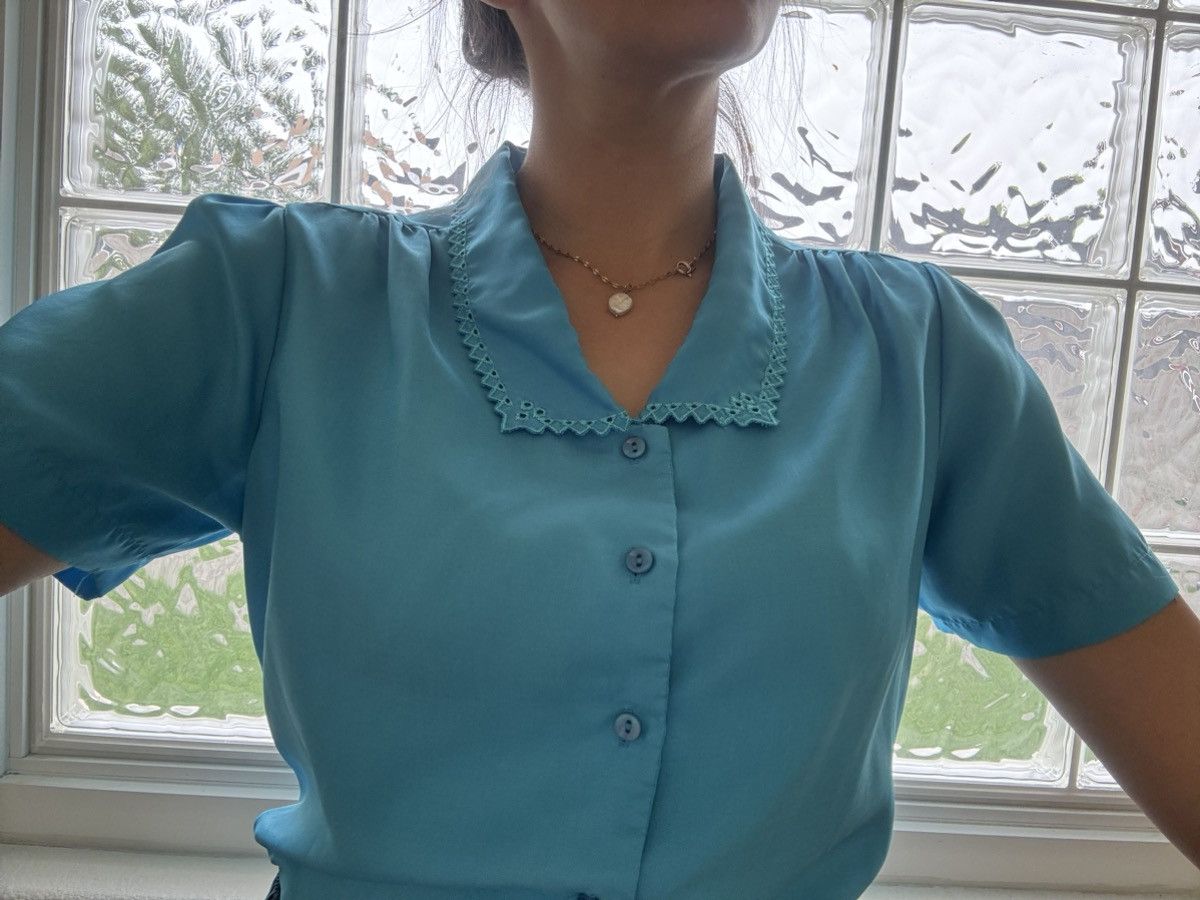 Vintage Women’s S-M vintage cottagecore button up sailor collar Size S / US 4 / IT 40 - 2 Thumbnail