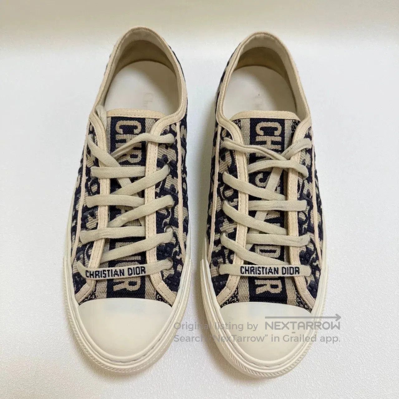 Dior dior walk'n'dior embroidered canvas sneakers. Size US 8.5 / IT 38.5 - 2 Thumbnail