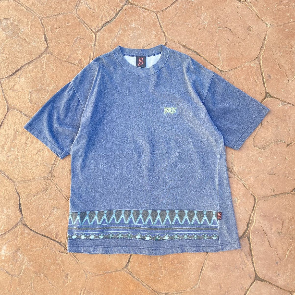 Vintage Thrashed Faded Vintage 90s SNS Surf & Sweats Oversized Tee Size US XL / EU 56 / 4 - 1 Thumbnail
