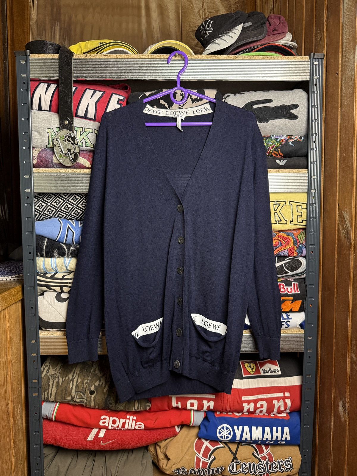 Loewe Loewe Wool Blend Front Button Cardigan Monogram Size US S / EU 44-46 / 1 - 1 Thumbnail