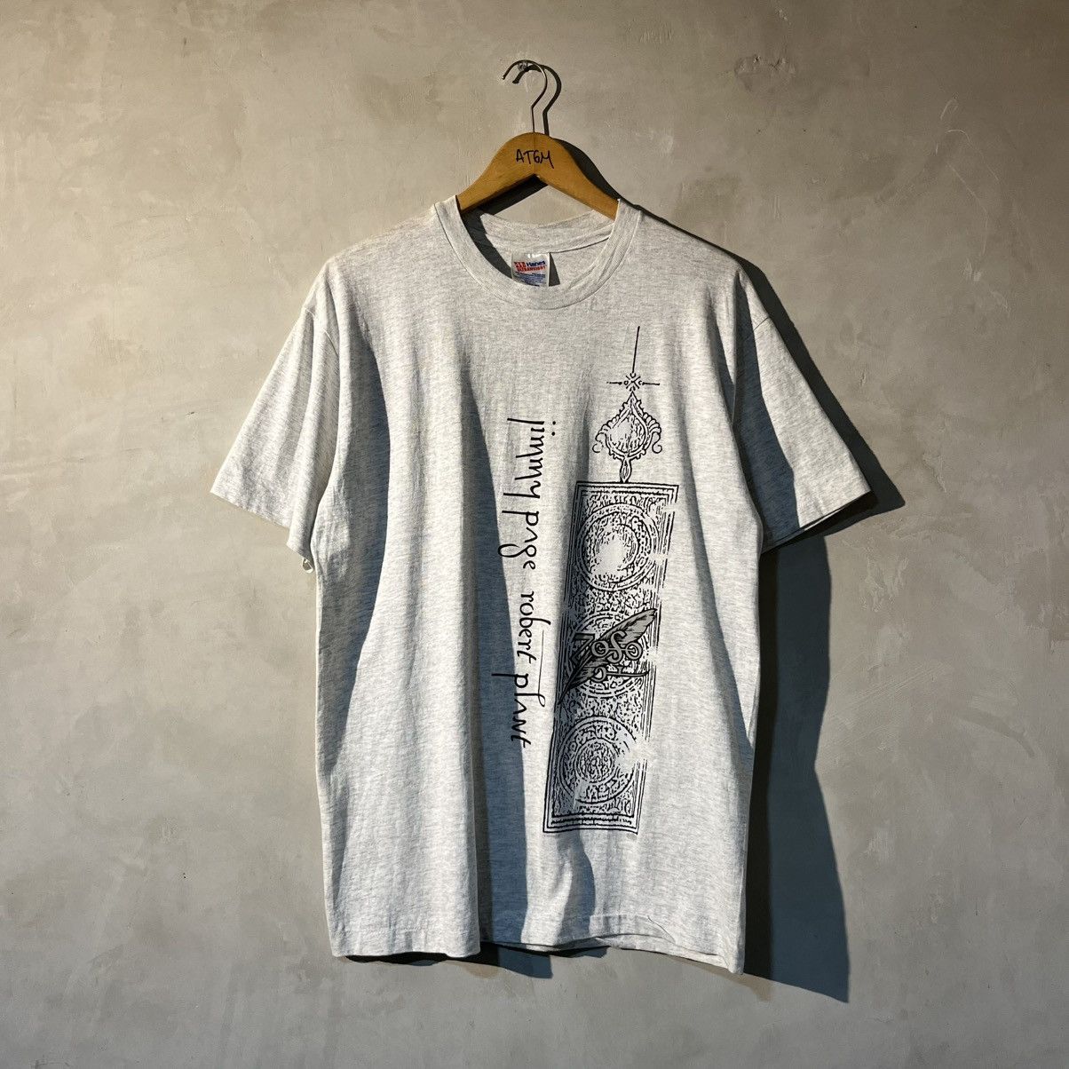 Band Tees × Vintage JIMMY PAGE ROBERT PLANT LED ZEPPELIN Size US L / EU 52-54 / 3 - 1 Thumbnail