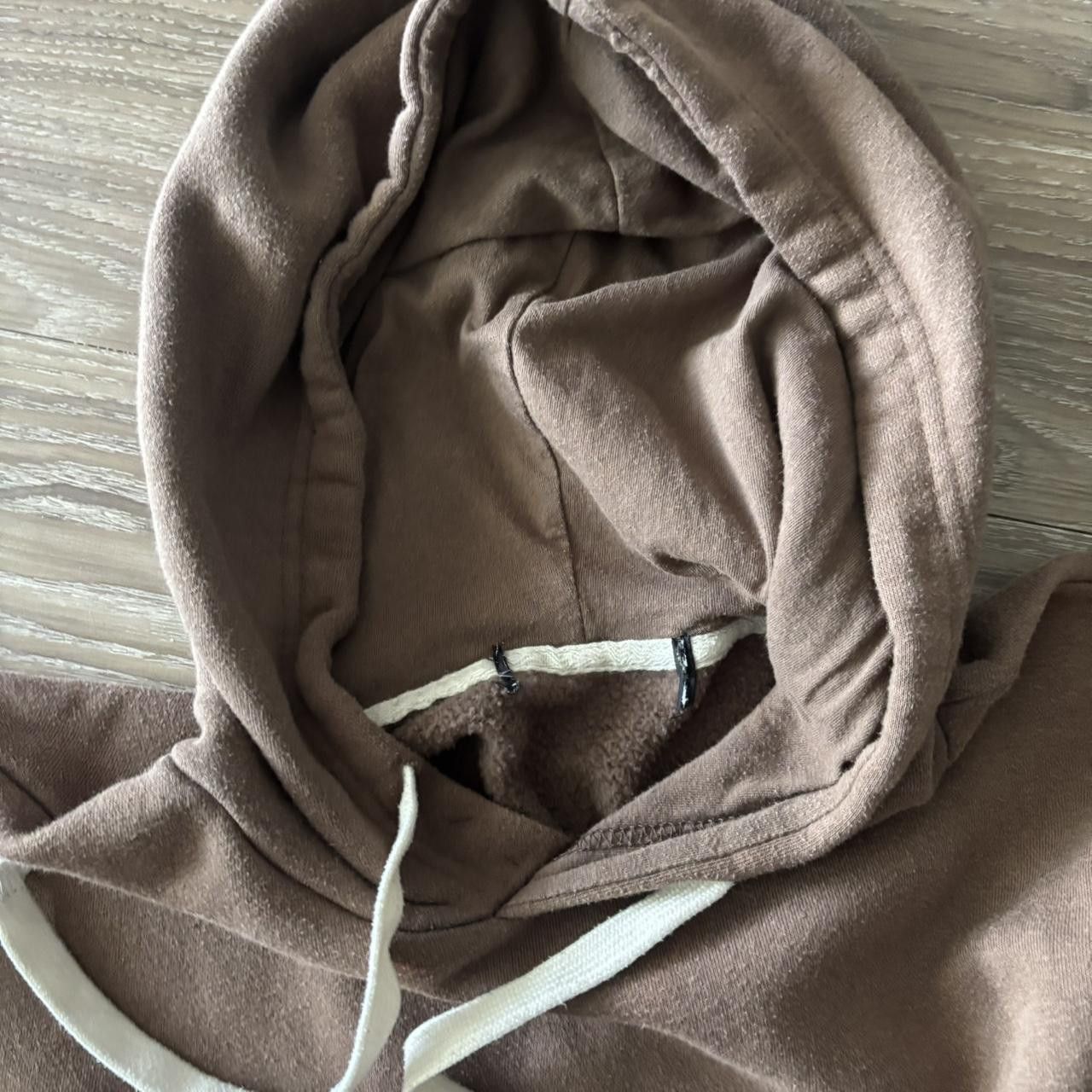 Vintage Crazy Vintage Y2K/2000s Brown Blank Streetwear Pullover Hoodie! Size US M / EU 48-50 / 2 - 6 Thumbnail