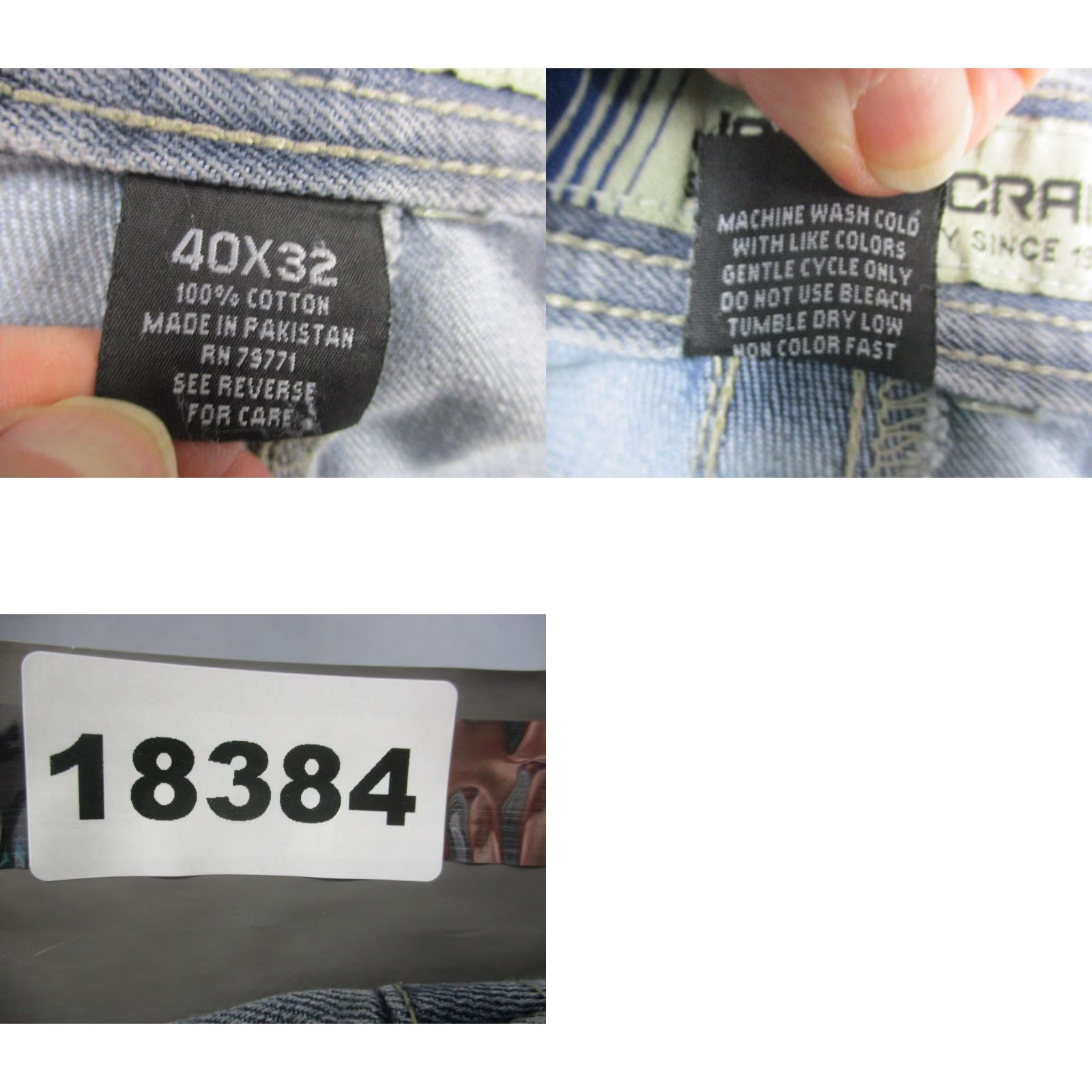 Jordan Craig Jordan Craig Jeans Mens 40x32 Gray Loose Fit Light Wash Denim Straight Leg Size US 40 / EU 56 - 10 Thumbnail