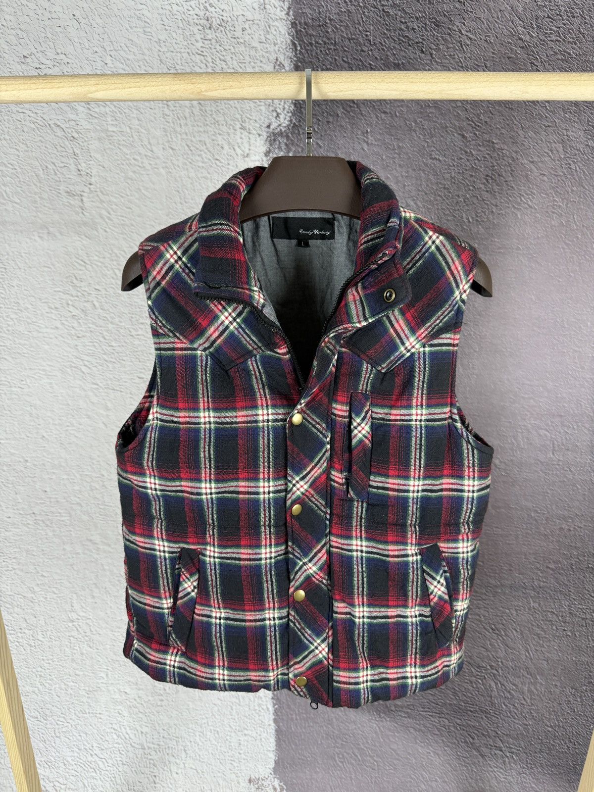 Flannel Candy Fantasy Japanese style checkered flannel vest gilet Size US L / EU 52-54 / 3 - 8 Thumbnail