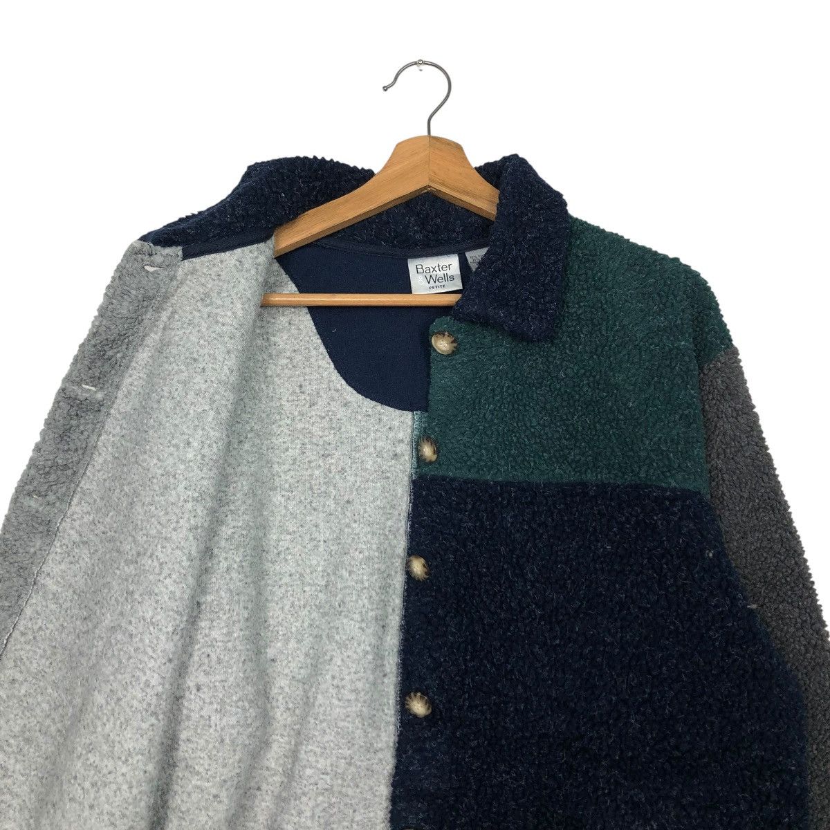 Japanese Brand 🔥VINTAGE BUTTON CHORE FLEECE JACKET BAXTER WELLS KAPITAL Size US M / EU 48-50 / 2 - 14 Thumbnail