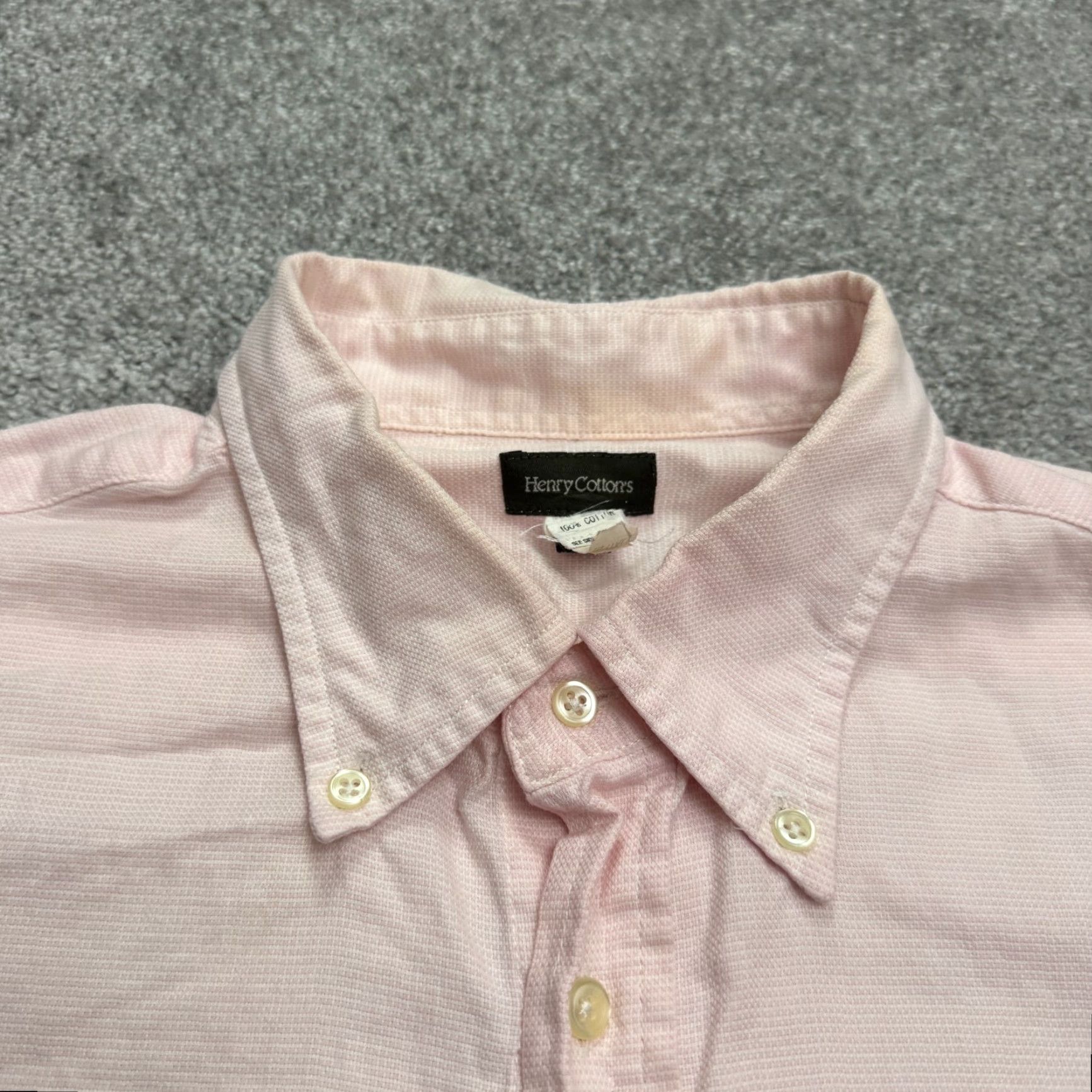 Pinko VINTAGE Henry Shirt Button-Down XL Pink Oxford Long Sleeve Mens 90s Classic Work Size US XL / EU 56 / 4 - 3 Thumbnail