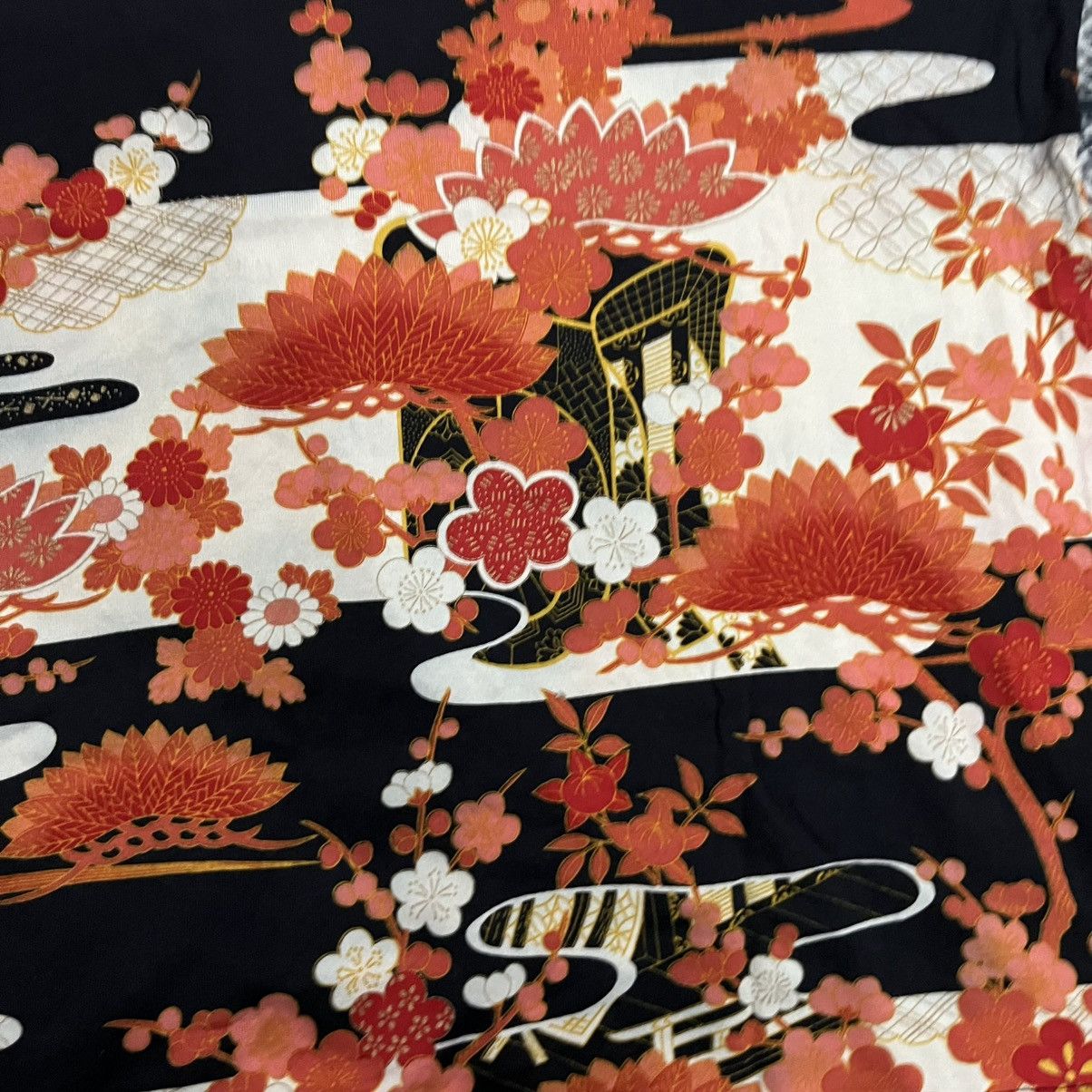 Karakuri Tamashii 💥Kyoto Sakura Pagoda Motive Sukajan Souvenir Tee Size US L / EU 52-54 / 3 - 4 Thumbnail