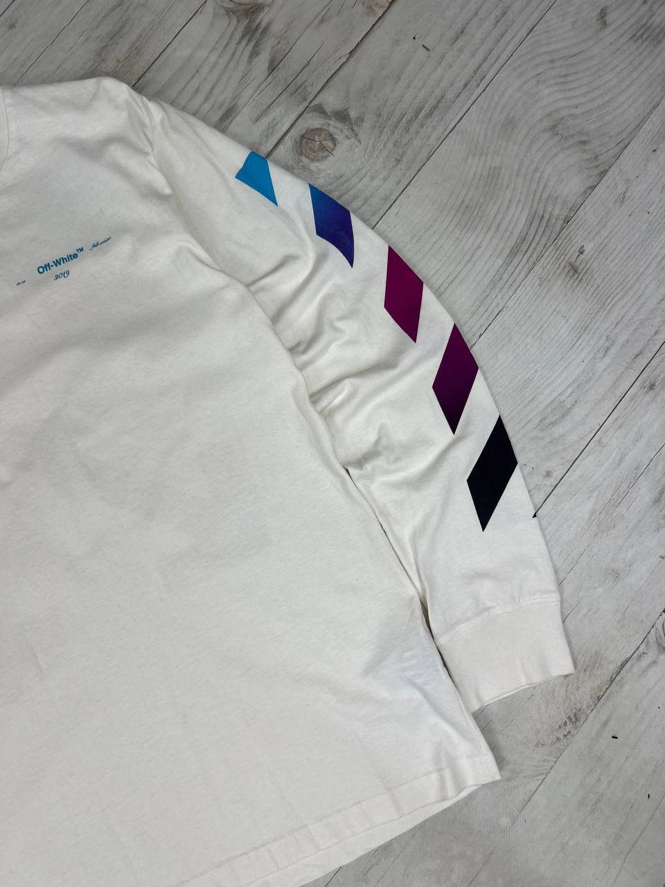 Off-White Off-White Diagonal Gradient Long Sleeve Tee Size US M / EU 48-50 / 2 - 6 Thumbnail