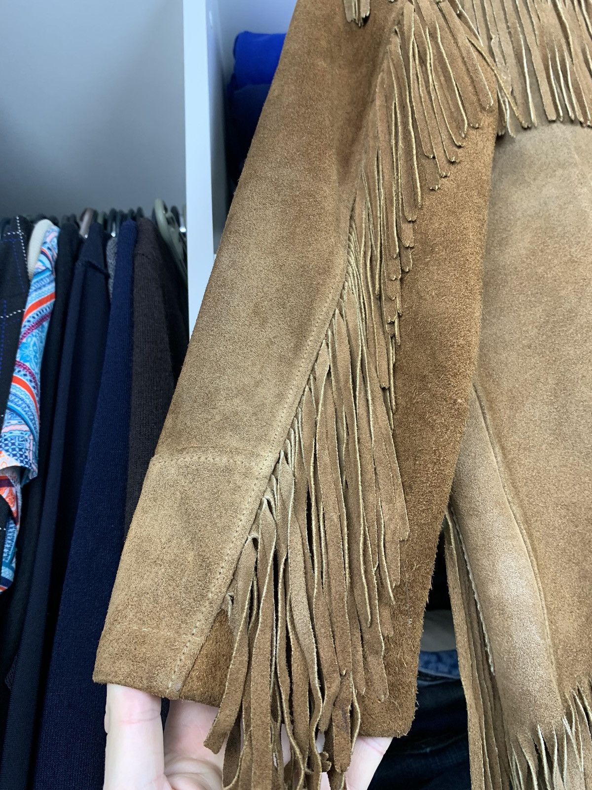 Cowboy Equipment × Vintage Vtg K-Bar-Z Ranchwear by Pyramid Cowboy Flanged Suede Jacket Size US L / EU 52-54 / 3 - 11 Thumbnail