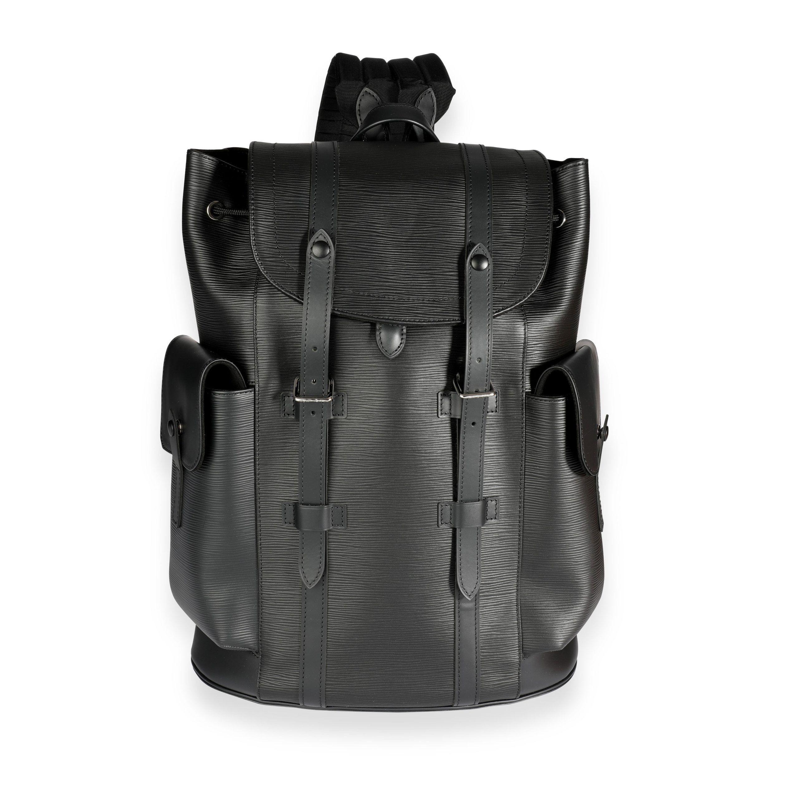 image of Louis Vuitton Black Epi Leather Christopher Pm Backpack, Women's