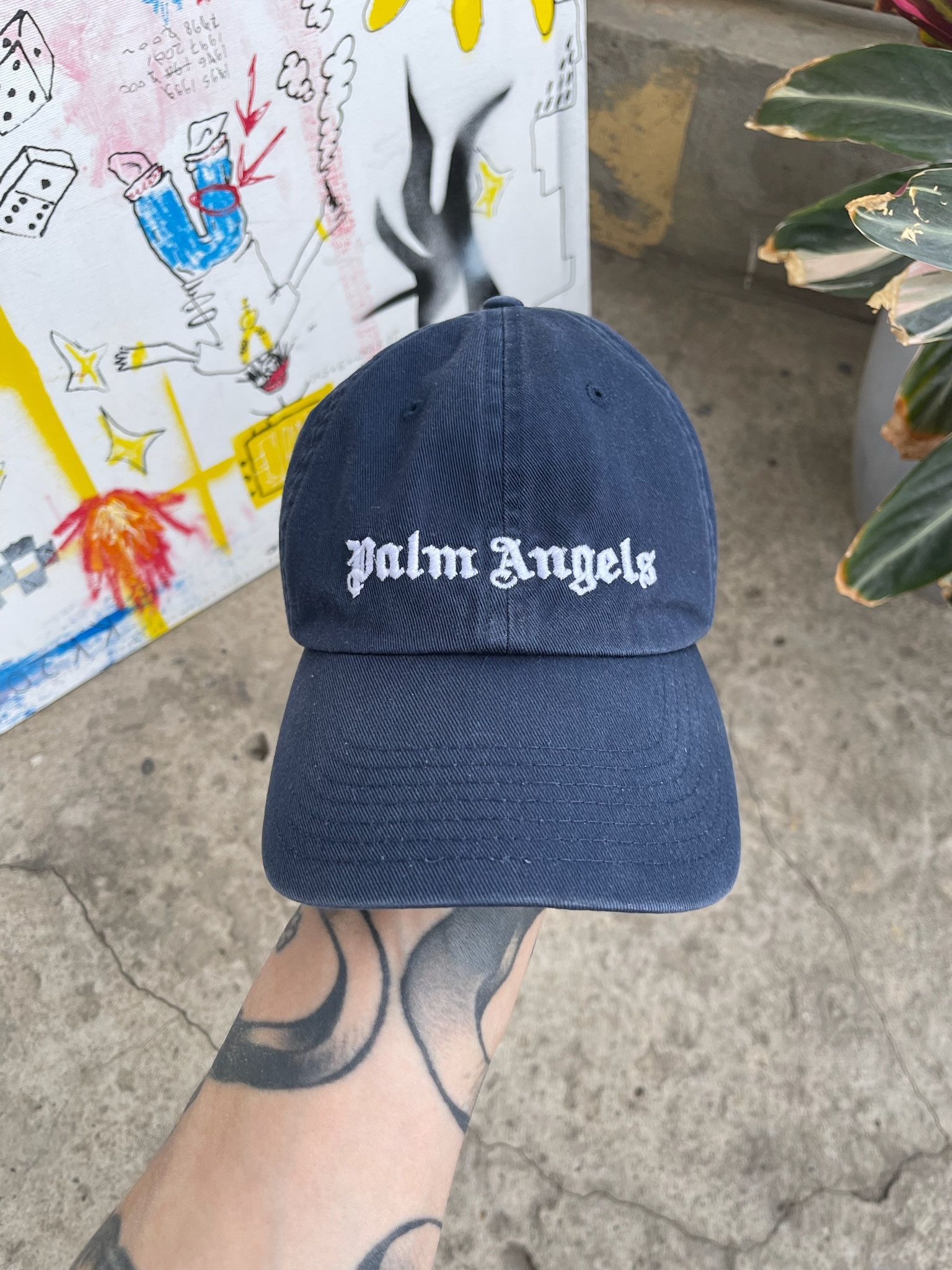 Palm Angels Palm Angels Cap Embroidered Grey Baseball Cap Hat Size ONE SIZE - 2 Thumbnail