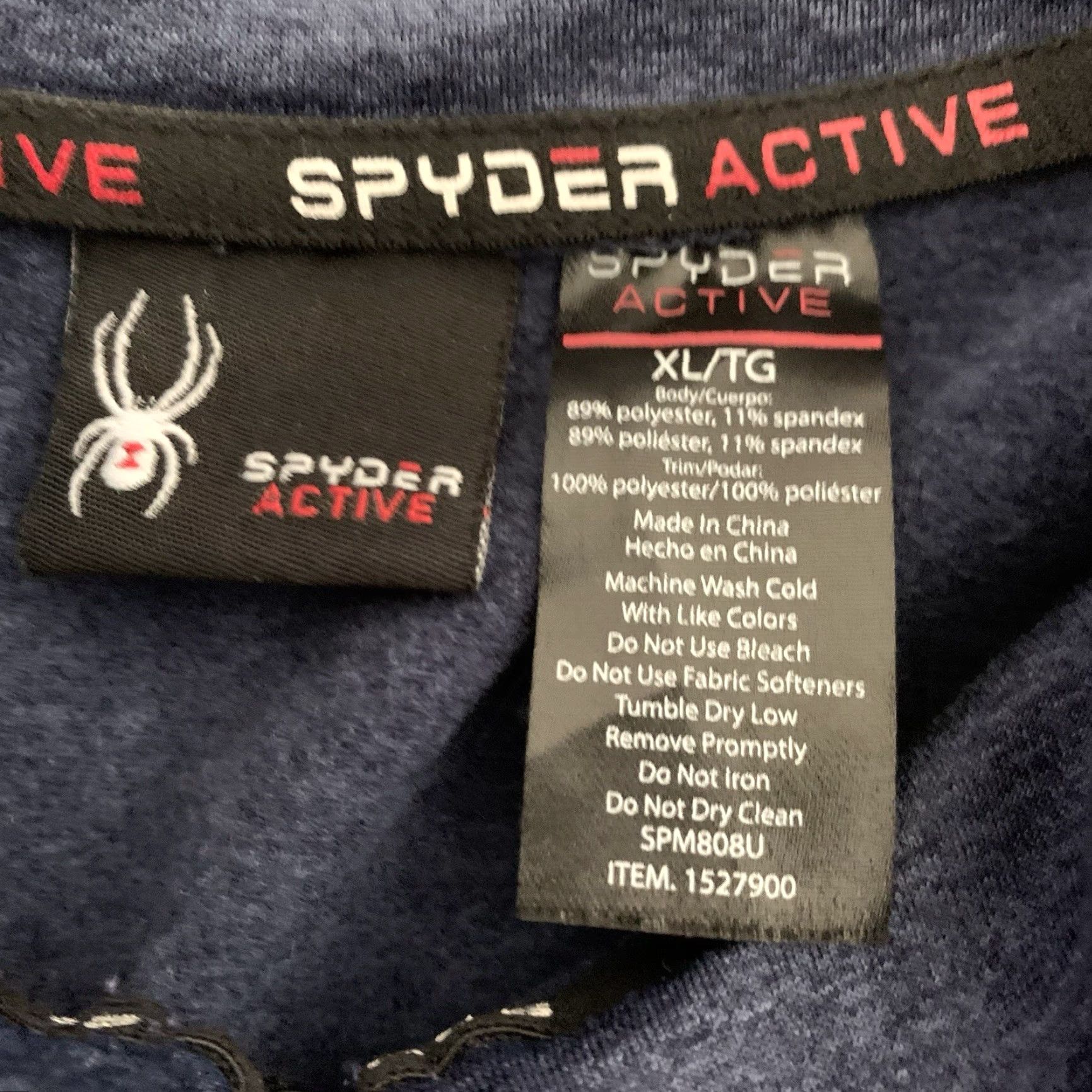 Spyder Spyder Mens Pullover 1/4 Zip XL Blue Black Logo Embroidered Activewear Shirt Long Sleeve Sports Outdoor Casual pullover Size US XL / EU 56 / 4 - 2 Thumbnail