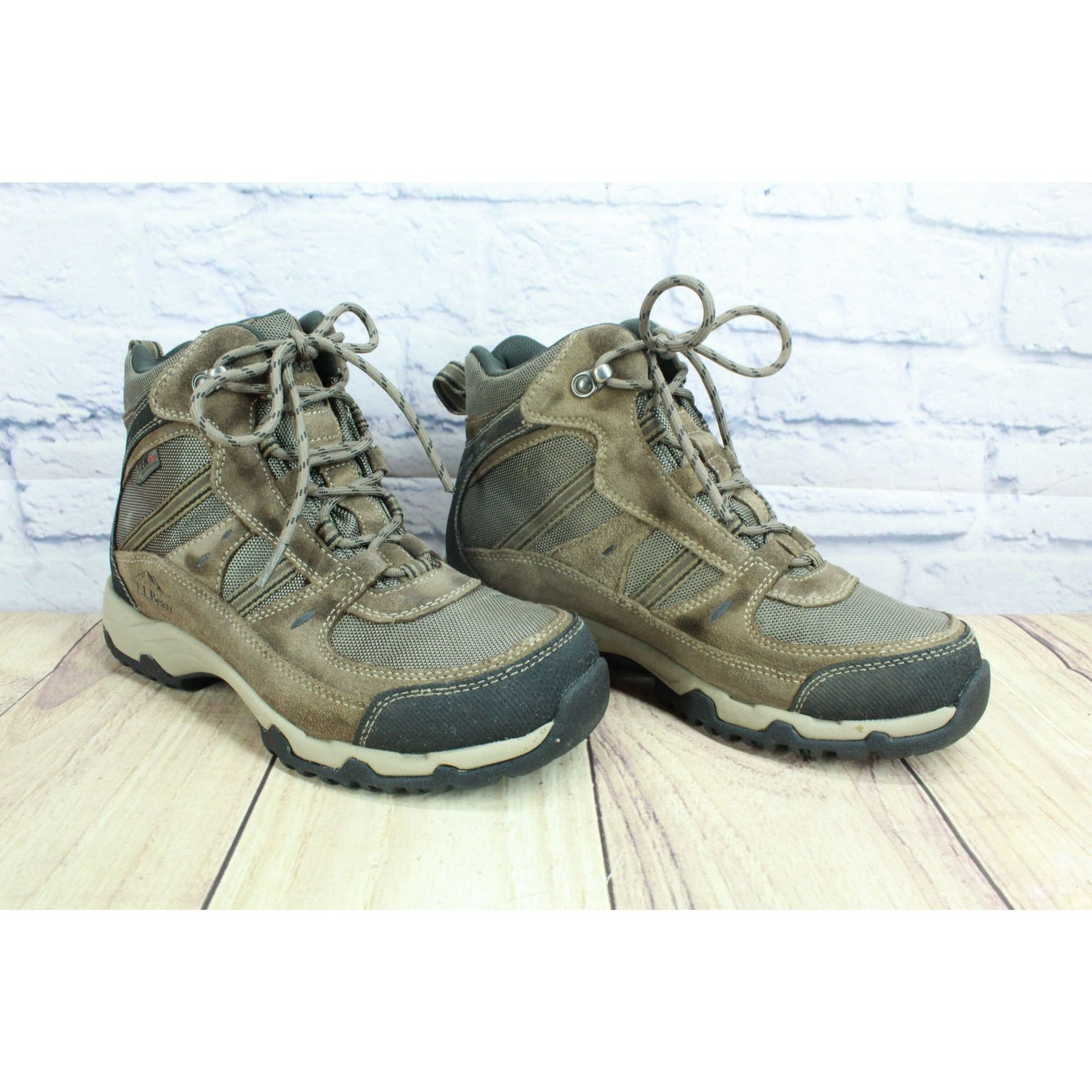L.L. Bean LL Bean Model 4 Brown Suede Waterproof Hiking Boots Size US 7 / EU 40 - 2 Thumbnail