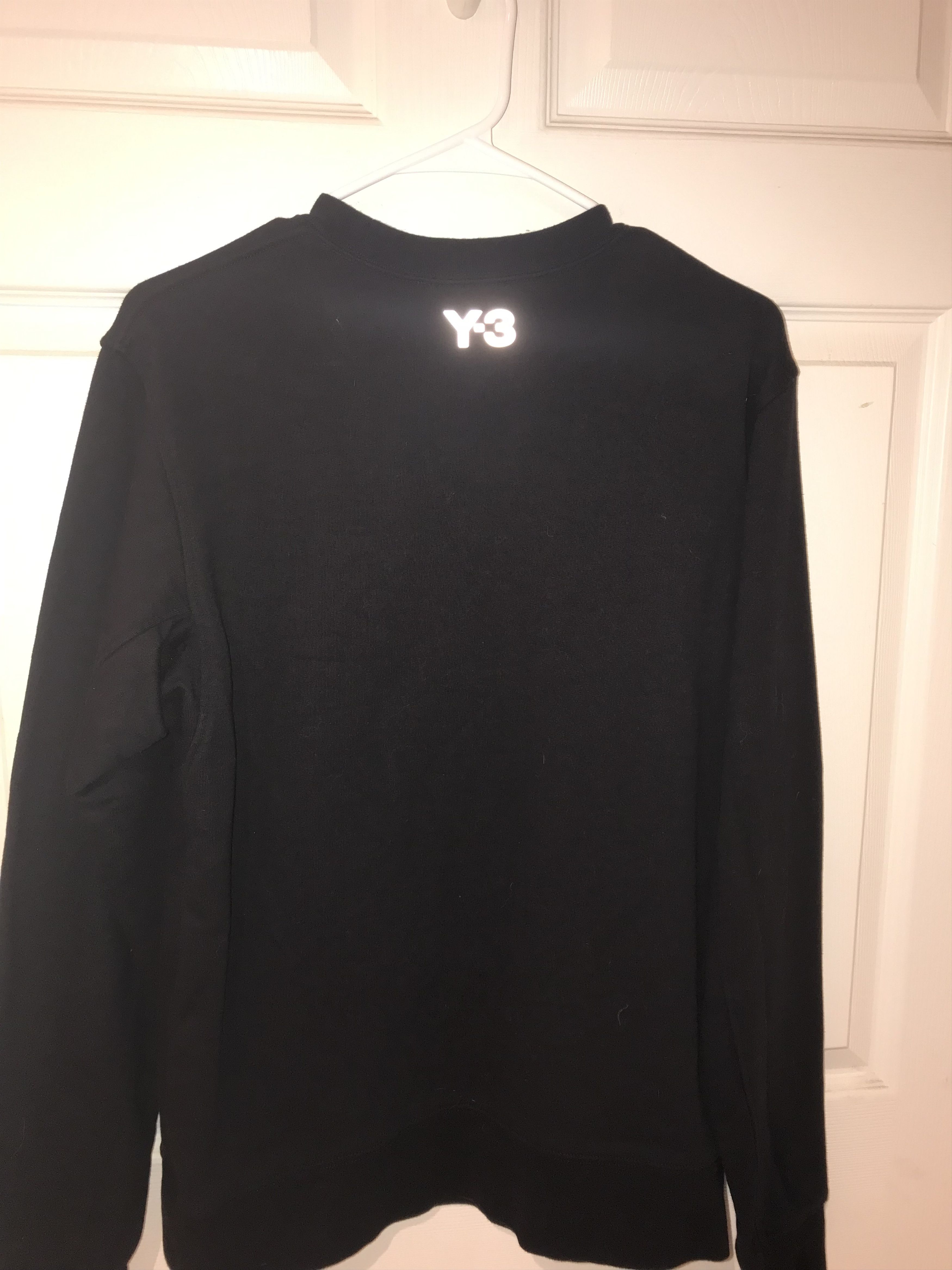 Adidas × Y-3 × Yohji Yamamoto Y-3 Yohji Yamamoto Asymmetrical Glitch Graphic Logo Sweater Size US M / EU 48-50 / 2 - 6 Thumbnail