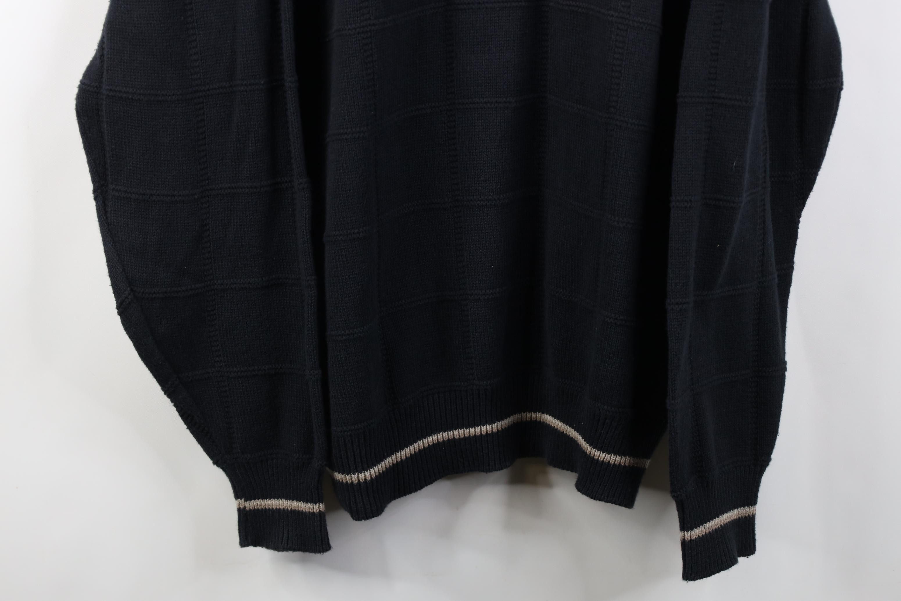 Vintage Vintage 90s Streetwear Checkered Knit Golf Sweater USA Size US L / EU 52-54 / 3 - 3 Thumbnail