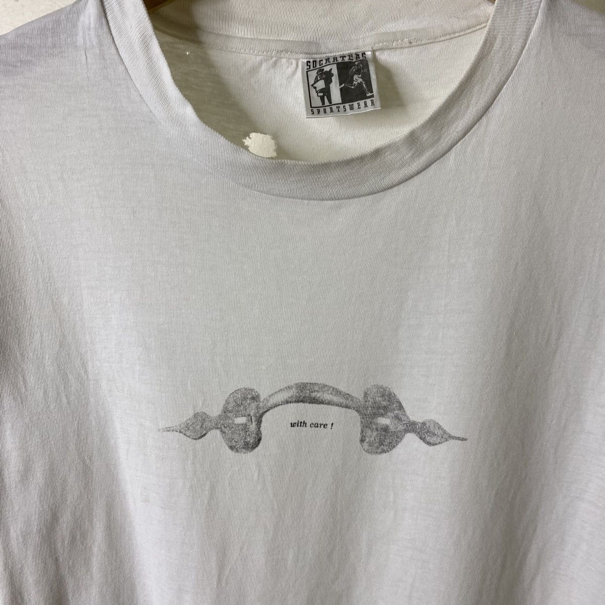Vintage 1990s Socratees Handle With Care Art T Shirt Size US M / EU 48-50 / 2 - 2 Thumbnail
