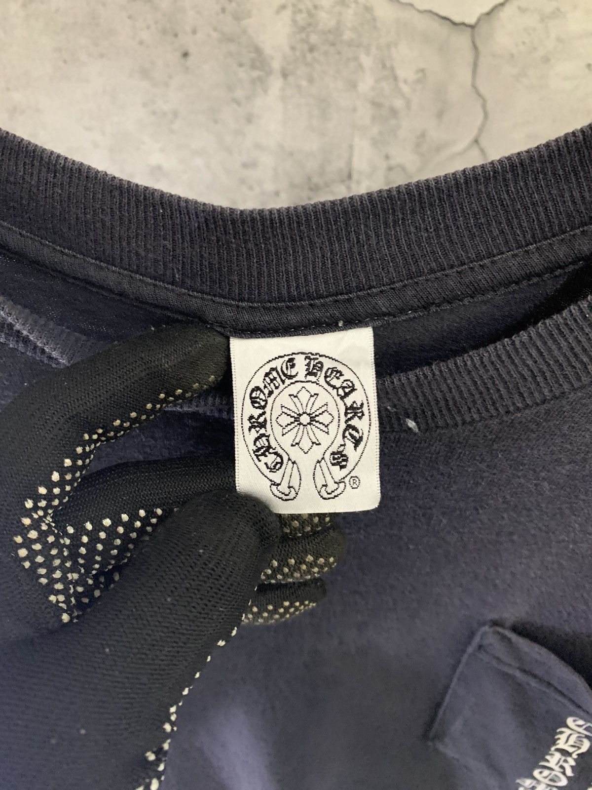 Chrome Hearts × Vintage Vintage Faded 90s Chrome Hearts Scroll Logo Pocket Tee Size US M / EU 48-50 / 2 - 7 Thumbnail