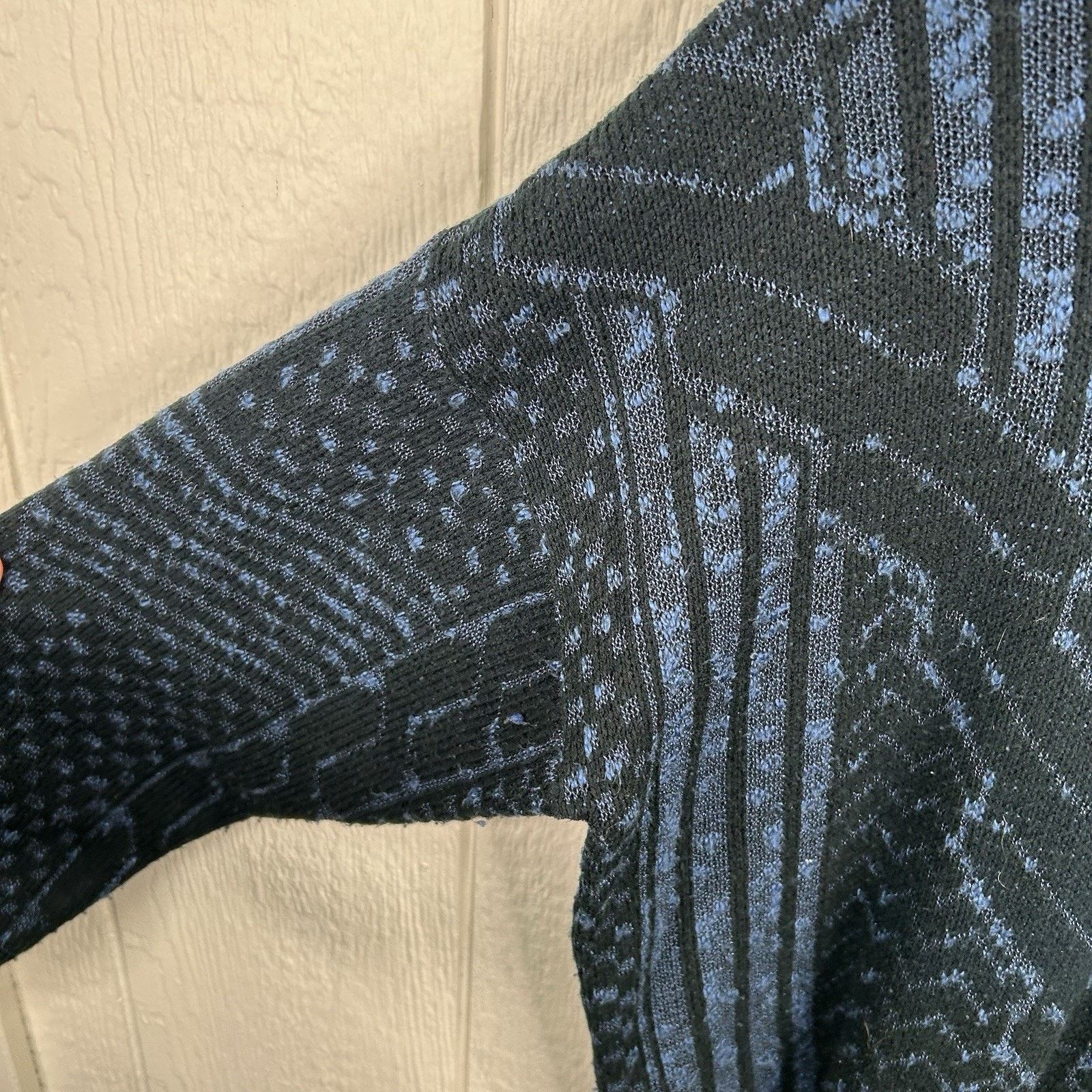 & Other Stories Vintage 90's Michael Gerald Navy & Black Knit Sweater Medium Size US S / EU 44-46 / 1 - 6 Thumbnail