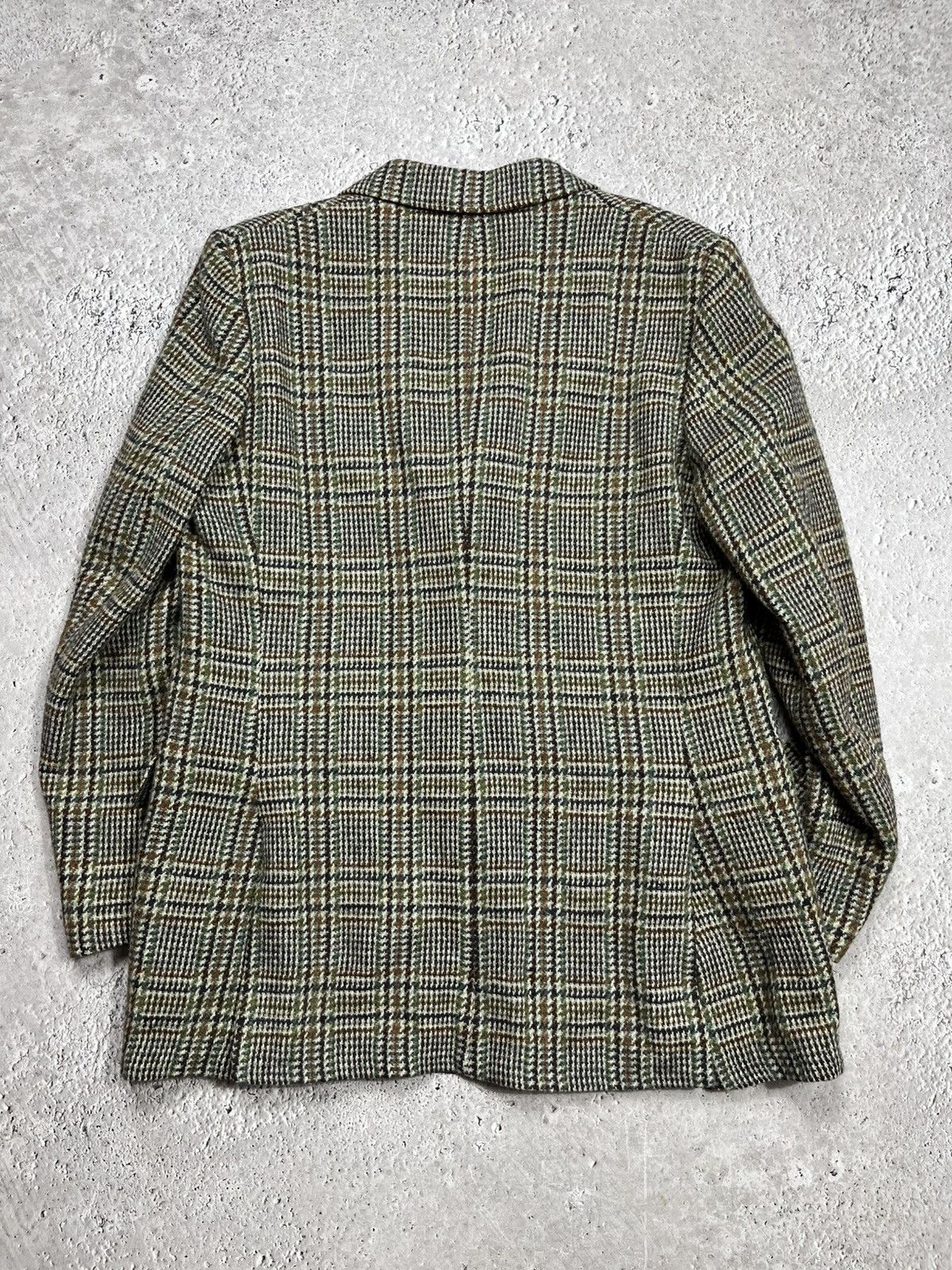Harris Tweed Dunn & Co Harris Tweed Wool Blazer Jacket Check 108 Long Size 44R - 12 Thumbnail