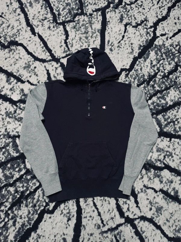 Champion Champion navy blue gray halfzip hoodie M Size US M / EU 48-50 / 2 - 1 Thumbnail