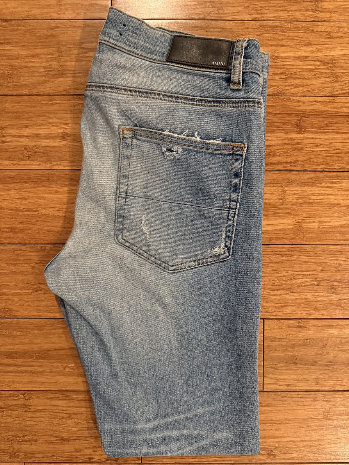 Amiri Amiri Stack Jean Blue Size US 31 - 2 Thumbnail