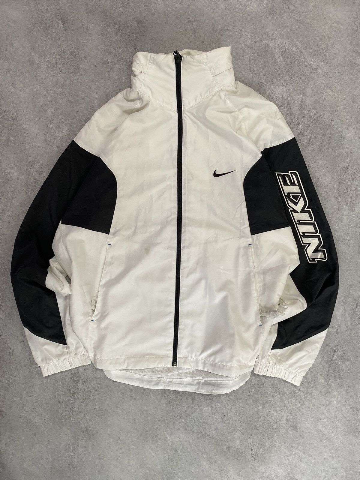 Nike 👁️ Zip Up Hoodie Jacket Nike Big Logo Swoosh Size US XL / EU 56 / 4 - 2 Thumbnail