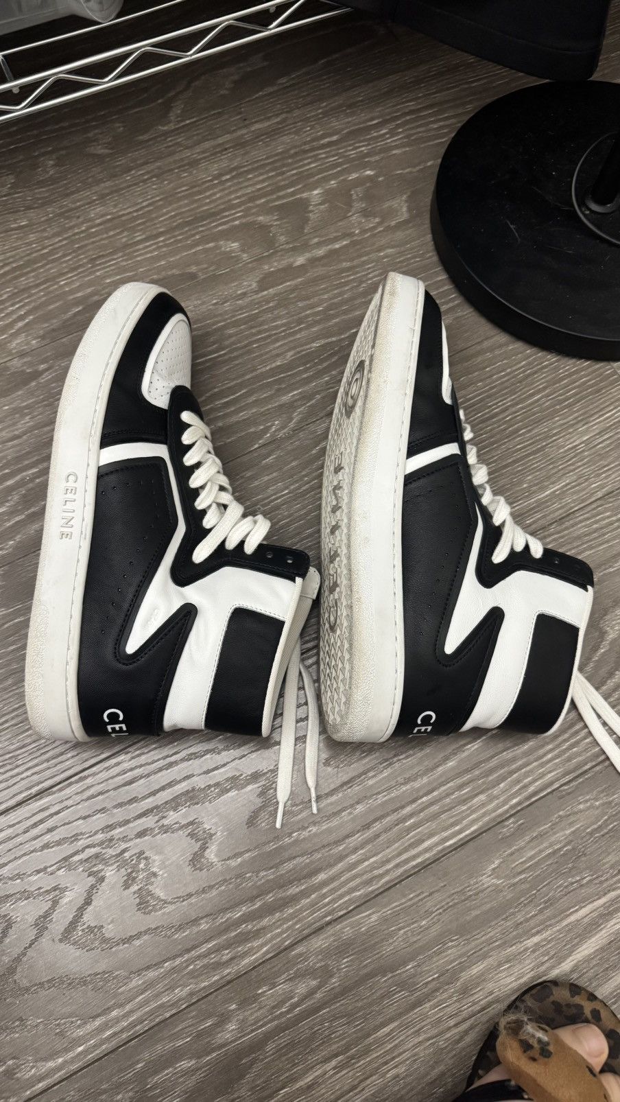 Celine CELINECT-02Mid SneakersBlackWhite Excellent Condition Size42 Size US 9 / EU 42 - 3 Thumbnail