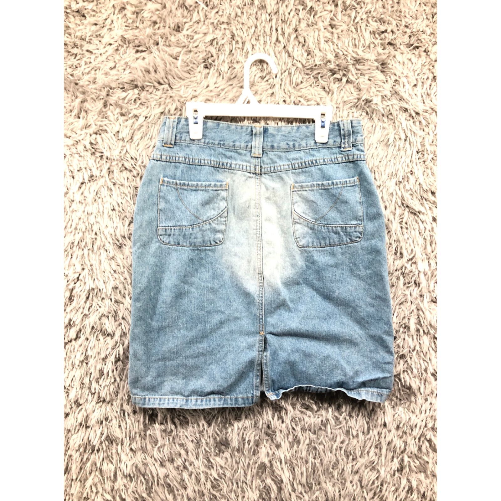 Vintage VINTAGE Christopher & Banks Skirt Womens 4 A-Line Knee Length Denim Medium Wash Blue Cotton Jeans? Size 27" / US 4 / IT 40 - 4 Thumbnail