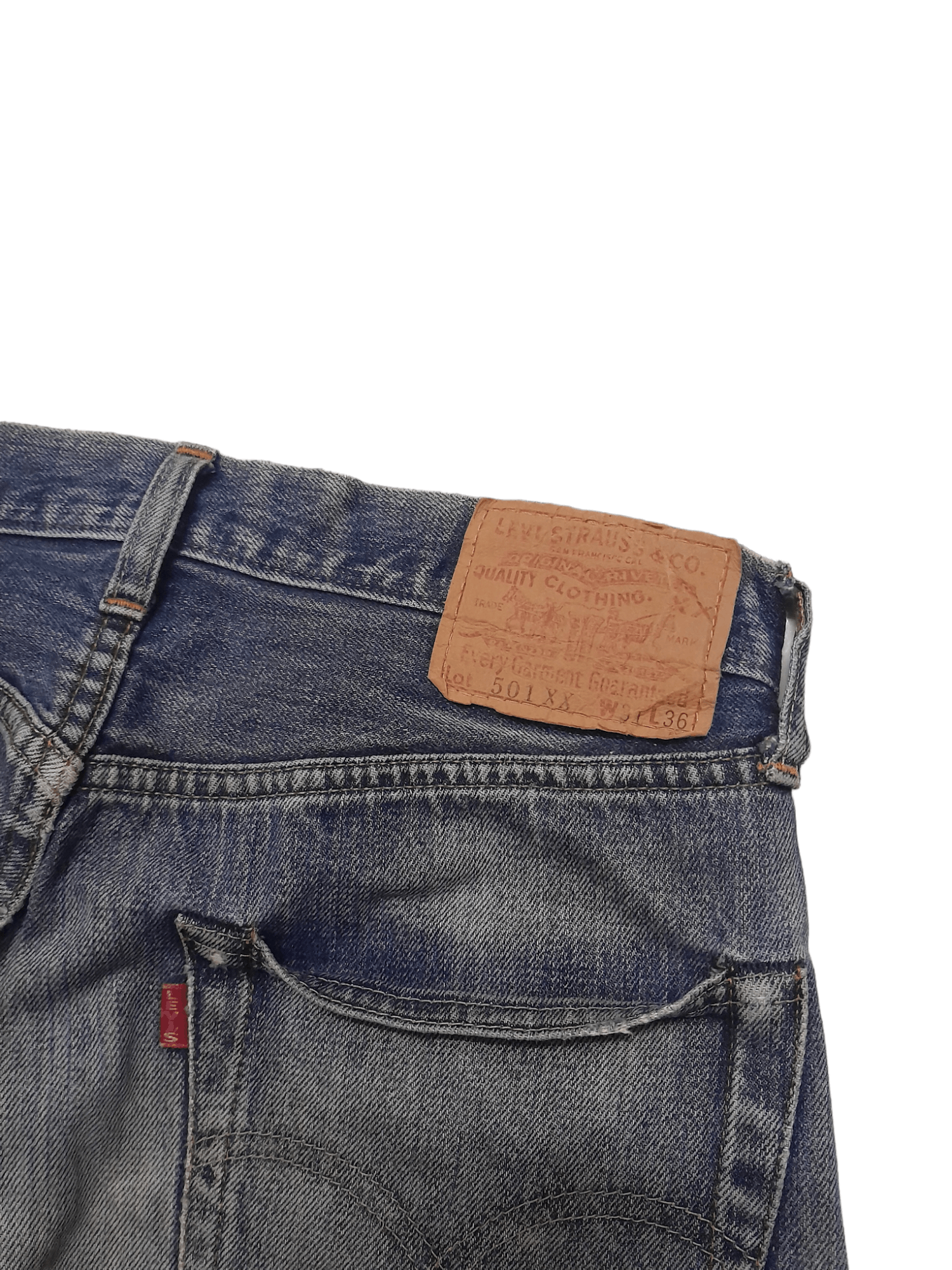 Levi's 90s Levis 501XX Big E Selvedge Button 555 (J9) w30 Size US 30 / EU 46 - 10 Thumbnail